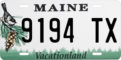 ME license plate 9194TX