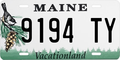 ME license plate 9194TY