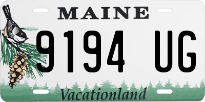 ME license plate 9194UG