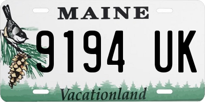 ME license plate 9194UK
