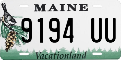 ME license plate 9194UU