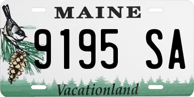 ME license plate 9195SA