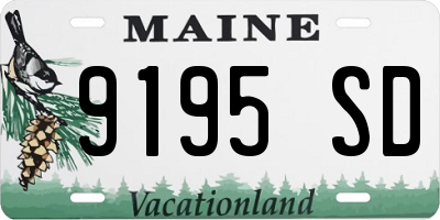 ME license plate 9195SD