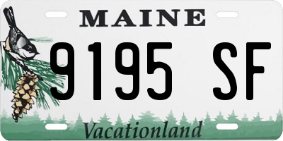 ME license plate 9195SF