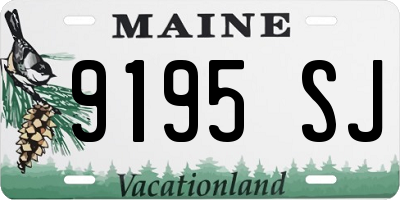 ME license plate 9195SJ