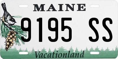 ME license plate 9195SS