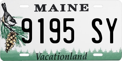 ME license plate 9195SY