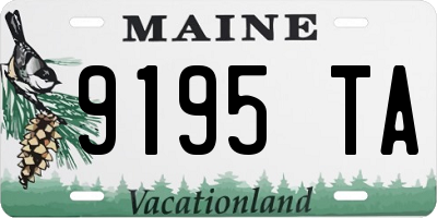 ME license plate 9195TA