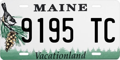 ME license plate 9195TC