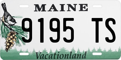ME license plate 9195TS