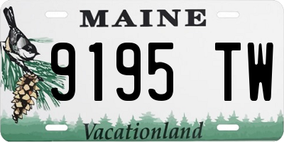 ME license plate 9195TW