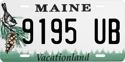 ME license plate 9195UB