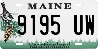 ME license plate 9195UW