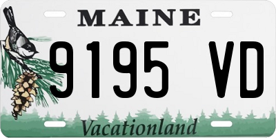 ME license plate 9195VD