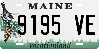ME license plate 9195VE