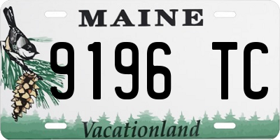 ME license plate 9196TC