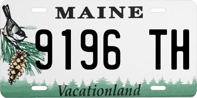 ME license plate 9196TH