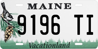 ME license plate 9196TI