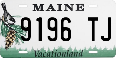 ME license plate 9196TJ