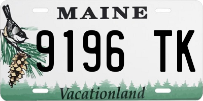 ME license plate 9196TK