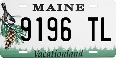 ME license plate 9196TL