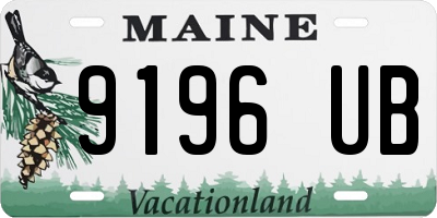 ME license plate 9196UB