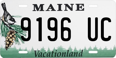 ME license plate 9196UC