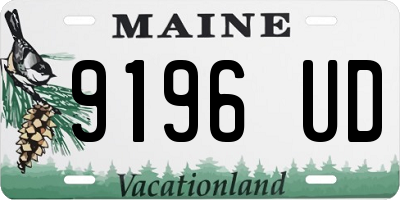 ME license plate 9196UD