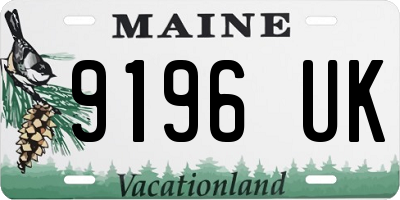ME license plate 9196UK