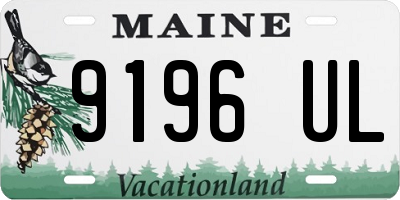 ME license plate 9196UL