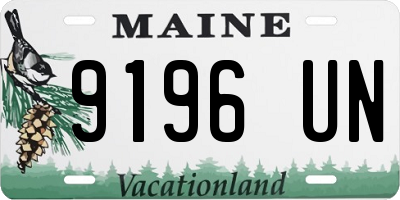 ME license plate 9196UN