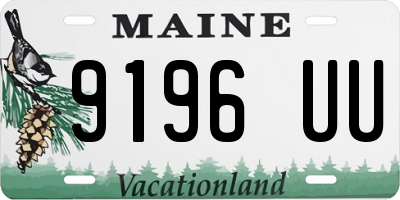 ME license plate 9196UU