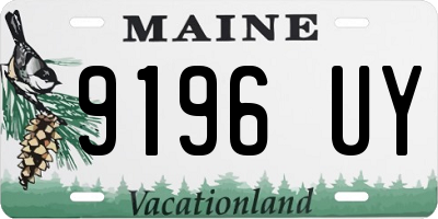 ME license plate 9196UY