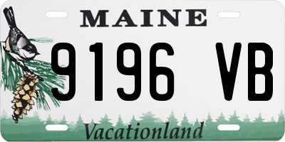 ME license plate 9196VB