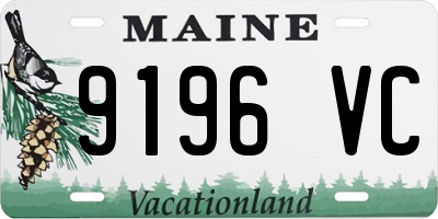 ME license plate 9196VC