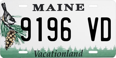 ME license plate 9196VD