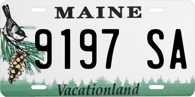 ME license plate 9197SA