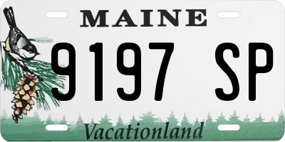 ME license plate 9197SP