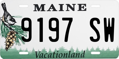 ME license plate 9197SW