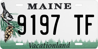 ME license plate 9197TF