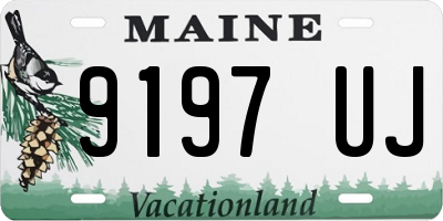 ME license plate 9197UJ