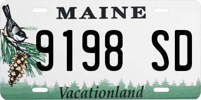 ME license plate 9198SD