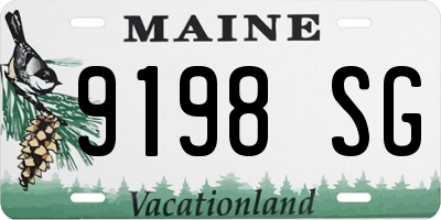 ME license plate 9198SG