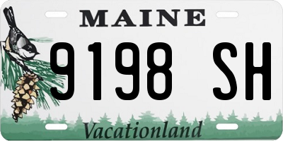 ME license plate 9198SH