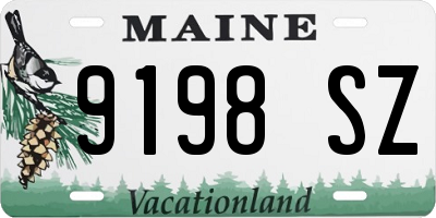 ME license plate 9198SZ