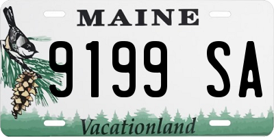 ME license plate 9199SA