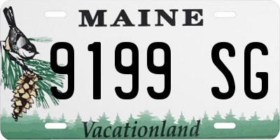 ME license plate 9199SG