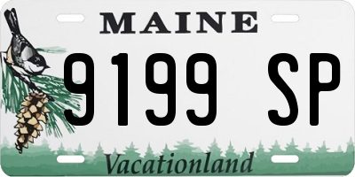 ME license plate 9199SP