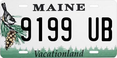 ME license plate 9199UB