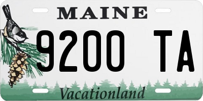 ME license plate 9200TA